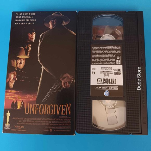 UNFORGIVEN - Clint Eastwood - Gene Hackman - Rated R - 1992 VHS - Picture 1 of 2